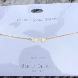 Gold key bracelet